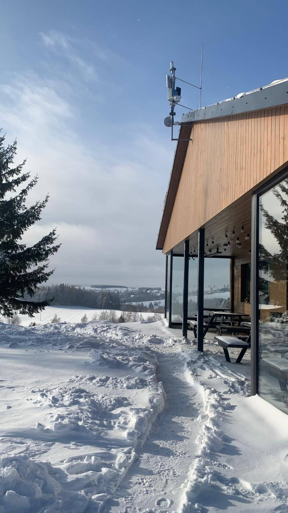 Restaurace A Penzion Gansberg Cotkytle Bagian luar foto